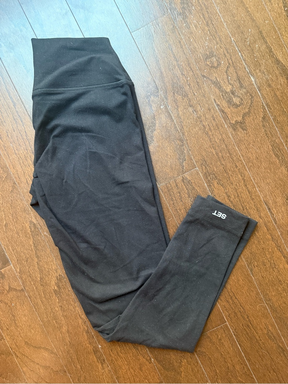 SET Active high waist black leggings, medium